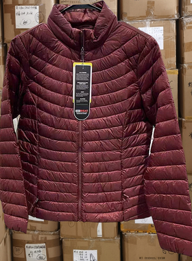 外贸尾货欧美32H立领羽绒服女 秋季保暖轻薄拉链休闲外套断码特价