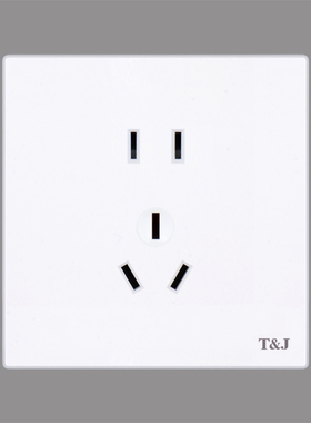 天基品牌HD系列86型10A二三极五孔电源 带开关插座面板双控亮白色