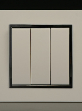 JC273-2 天基德祺系列86型10A三位双联开关 三开双控面板 多颜色