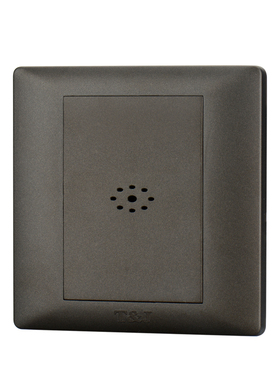 天基品牌86型500W声光控延时开关面板 LED灯可用带消防接口哑黑色