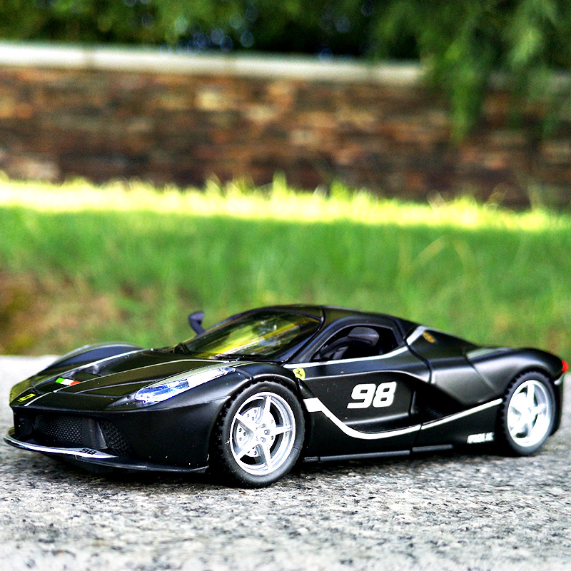 法拉利fxxk跑车1:32合金车模回力男孩玩具仿真小汽车模型收藏摆件