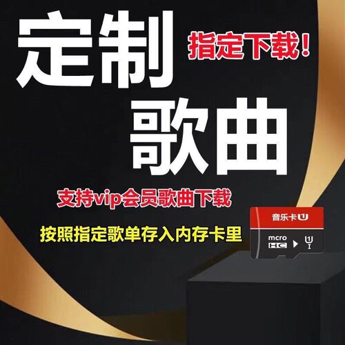 内存卡定制歌曲mp3储存卡指定下载VIP付费专辑音响耳机随身听车载