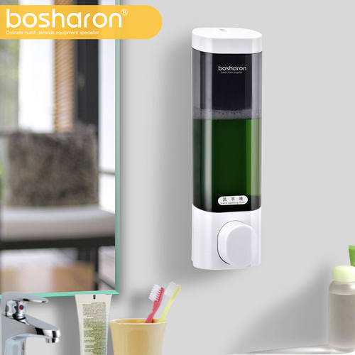 博莎朗（bosharon）双头皂液器壁挂式免打孔洗手液盒卫生间宾馆酒