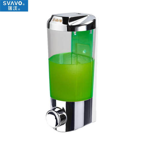 瑞沃（SVAVO）手动皂液器免打孔洗手液盒卫生间壁挂皂液盒V9121铬