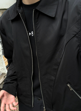 WESSK三防弯刀解构夹克CleanFit拉链春秋防风防水短款boxy薄外套