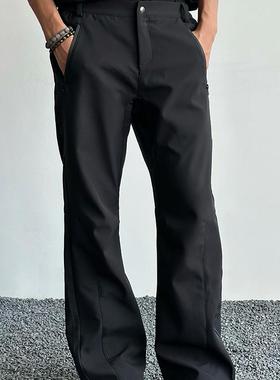 WESSK三防Teflon侧拉链冲锋裤新款硬壳防风防水加绒登山裤软壳裤