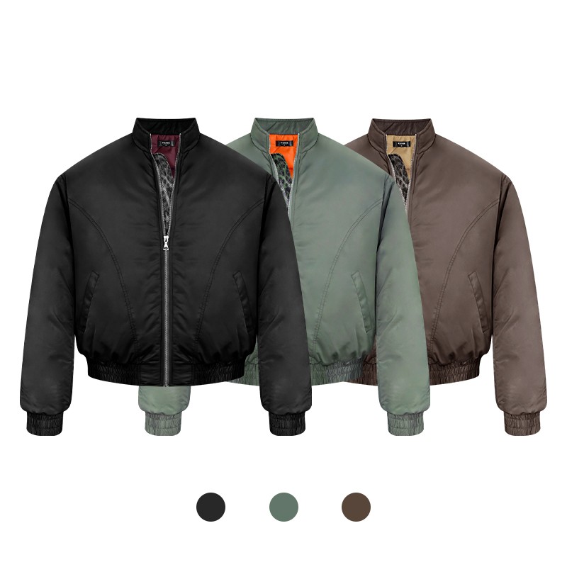 WESSK三幻蛇MA1飞行夹克加厚防泼水bomber秋冬廓形短款立领棉服男