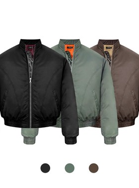 WESSK三幻蛇MA1飞行夹克加厚防泼水bomber秋冬廓形短款立领棉服男