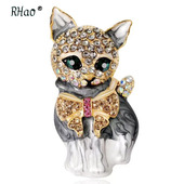 胸花别针合金绿色眼睛小猫胸针 外套开衫 滴油珐琅猫咪胸针韩版 时尚