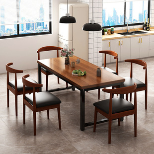 餐桌椅小户型家用长方形吃饭桌出租屋餐桌简易商用餐桌椅套装组合