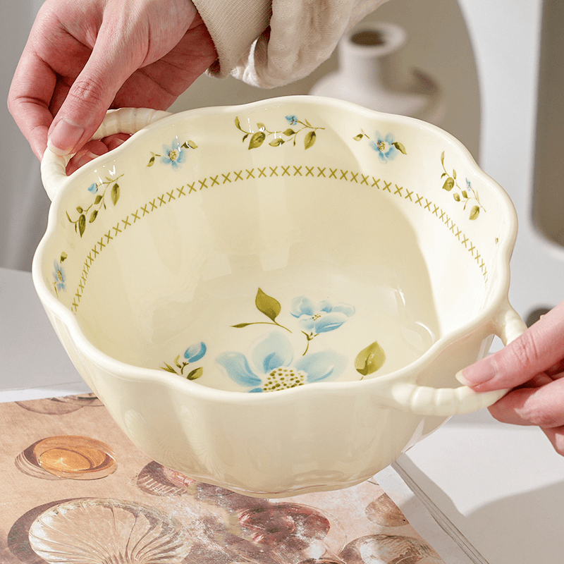 【大汤碗+勺子】奶油风汤锅碗嗦螺蛳粉泡面碗沙拉碗甜品水果饭碗