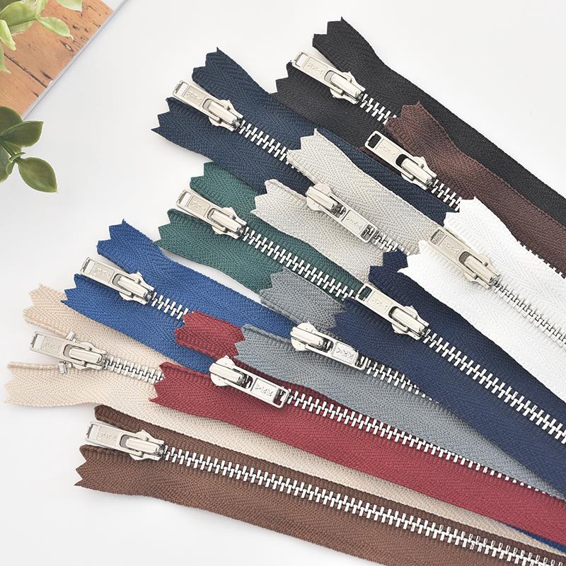 日本YKK银色拉链 衣服裤子门襟包包DIY手工 金属3号闭口14/20cm