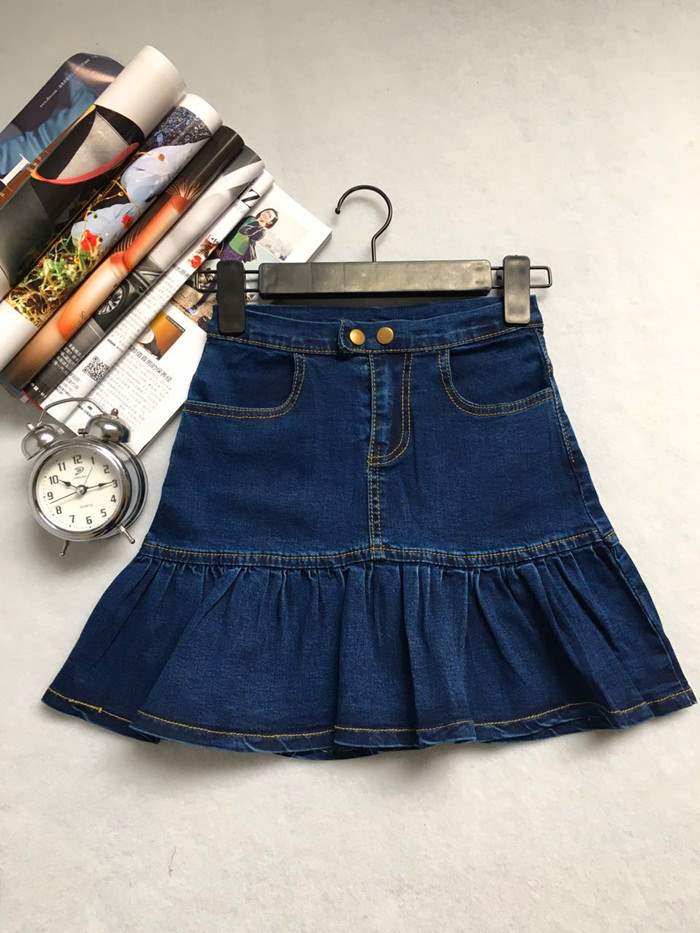 高腰半身裙2018绮喵衣橱夏荷叶边牛仔短裙鱼尾裙女秋装包臀裙|msdalam kategori Butik wanita / wanita, skirt - dari Buy2taobao.com untuk memberikan perkhidmatan ejen Taobao profesional membeli