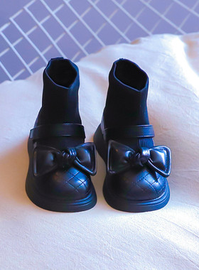 Netx Road女童马丁靴春秋2024新款女宝宝小皮鞋冬季加绒保暖短靴