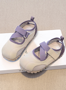 GSRG女童包头凉鞋2025春夏季新款百搭儿童公主鞋运动沙滩鞋宝宝鞋