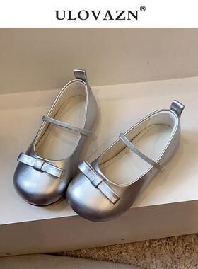 日本Ulovazn童鞋~女童公主鞋2025新款洋气宝宝单鞋软底儿童小皮鞋