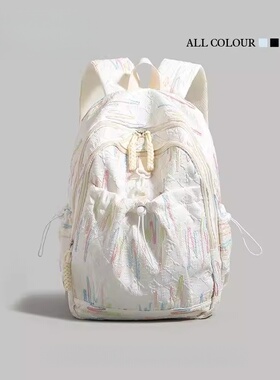 netx Kiss高颜值初高中学生书包女简约百搭小清新大容量双肩背包