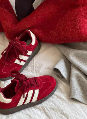 英国Netx road儿童德训鞋秋冬2024新款男女童安可拉红加绒休闲鞋