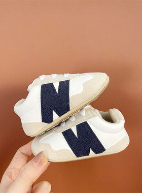 GSRG0-1岁男童宝宝学步鞋小童男女婴儿软底小白鞋休闲百搭机能鞋