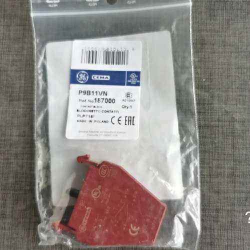 GE接触块P9B11VN，型号187000，波兰制造。全新原
