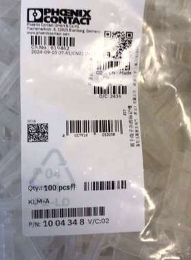 议价菲尼克斯接线端子标记墙1004348KLM-A，用于标签安装