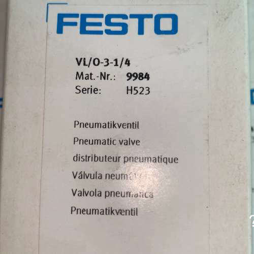 议价费斯托气控阀，9984  VL/O-3-3/4 ，全新