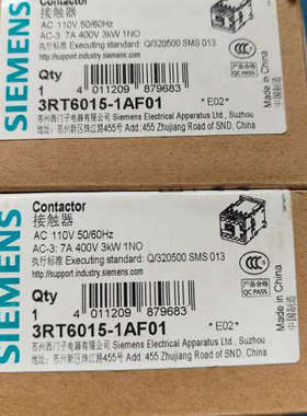 西门子接触器3RT6015-1AF01，