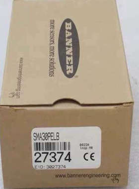 邦纳BANNER传感器 SMA30PELB 货号；27374