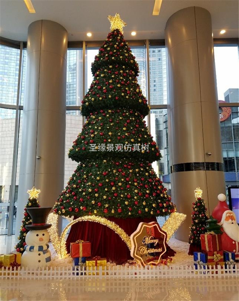 10m大型圣诞树 大型框架圣诞树 树架树枝圣诞树饰品定做尺寸