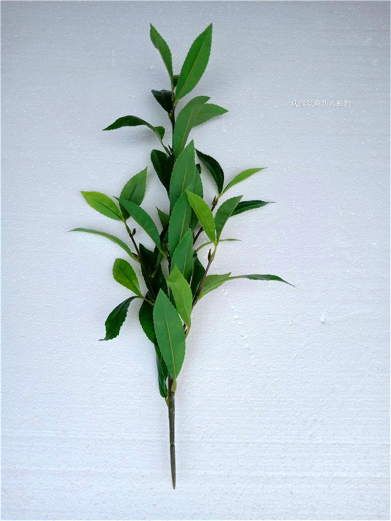 仿真桂花树叶柳叶桂树丹桂树四季桂花塑料树叶假树枝园林装饰摆件