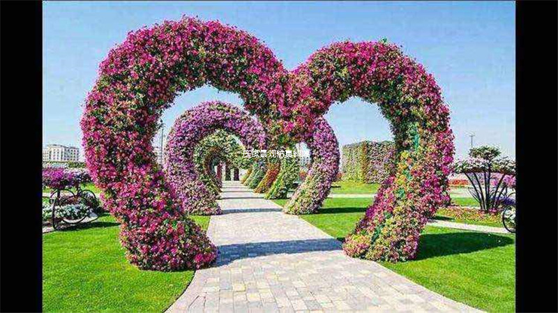 园林景观立体植物拱门墙花
