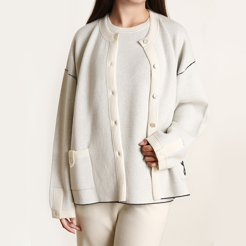 apcshop奢享绒尖圆领双面两件套