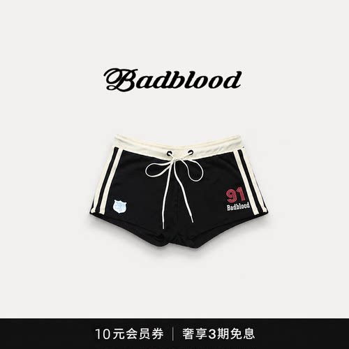 【现货】badblood bcac系列运动短裤女美式复古热裤小众休闲裤子