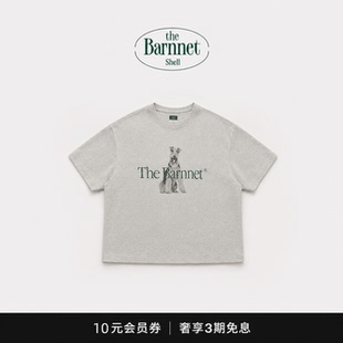 【现货】韩国小众TheBarnnet八奶小狗印花圆领宽松短袖T恤上衣女