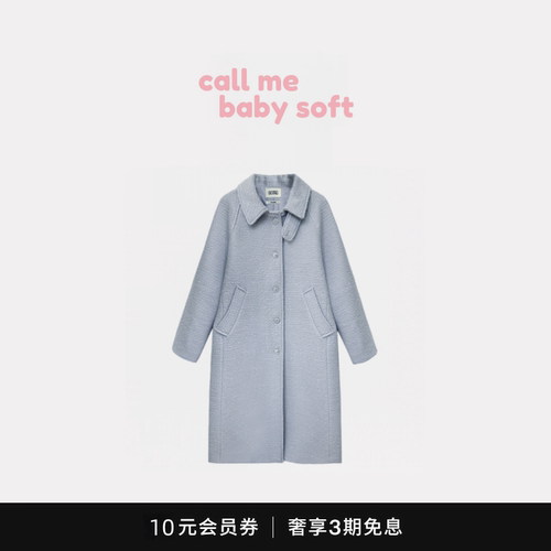 ●callmebabysoft挚爱大衣！韩国overtake翻领单排扣毛呢外套外套