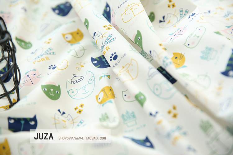 全棉衣服婴儿纯棉斜纹床品纯棉布料猫diy宝宝家居床品布料面料在类目 居家布艺, 布料/面料/手工diy布料面料中 - 来自Buy2taobao.com提供专业的淘宝代购服务