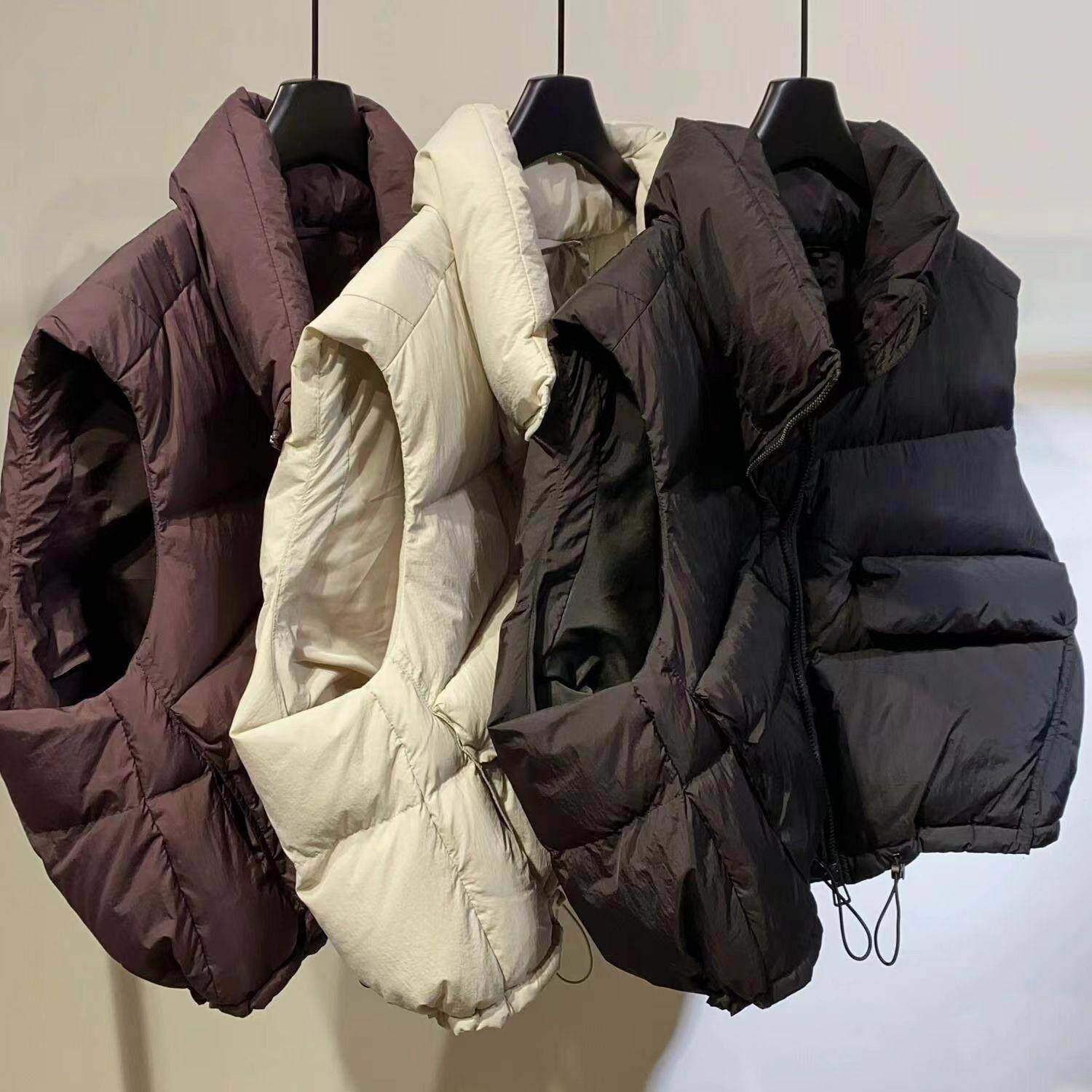 香港2025秋冬新款欧货羽绒棉服马甲女宽松小个子马夹坎肩短款外套