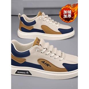 正牌高端时尚男鞋秋冬便鞋男士运动轻便多用途皮棉鞋