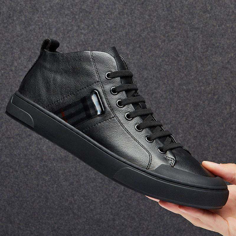 头层牛皮皮鞋男2025春秋新款男鞋真皮高帮鞋男时尚百搭板鞋休闲鞋,家庭/个人清洁工具,浴帽,淘宝优惠券,粉丝福利购,淘宝优惠卷