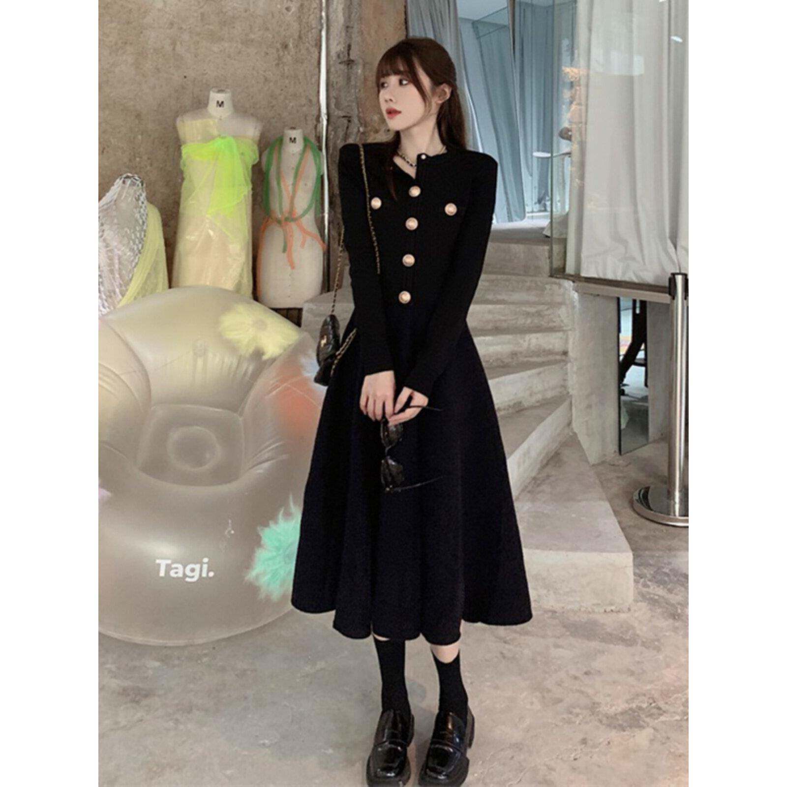 MUAMY秋冬新款法式覆古赫本风文艺范高级感针织毛衣半身裙两件套