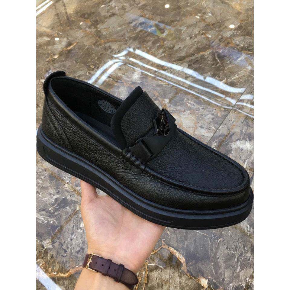 高端时尚秋冬潮牌真皮商务休闲皮鞋男百搭头层鹿皮软底中年爸爸鞋