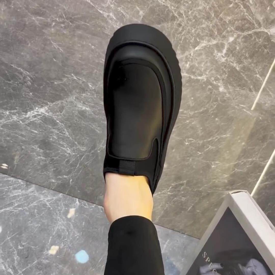 潮流真皮休闲舒适皮鞋男士秋冬季新款高级感时尚百搭商务厚底男鞋