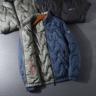 全胶合天鹅绒填充工艺！轻便保暖！外贸男士冬季立领羽绒服新潮夹