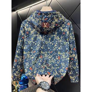 Mostarsea~轻奢时尚连帽卫衣男秋季新款休闲百搭潮牌宽松长袖上衣