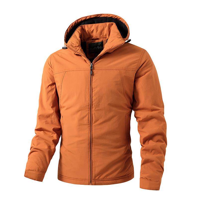 Mostarsea~冲锋衣加绒加厚保暖外套男款纯色外衣秋冬防风防水夹克