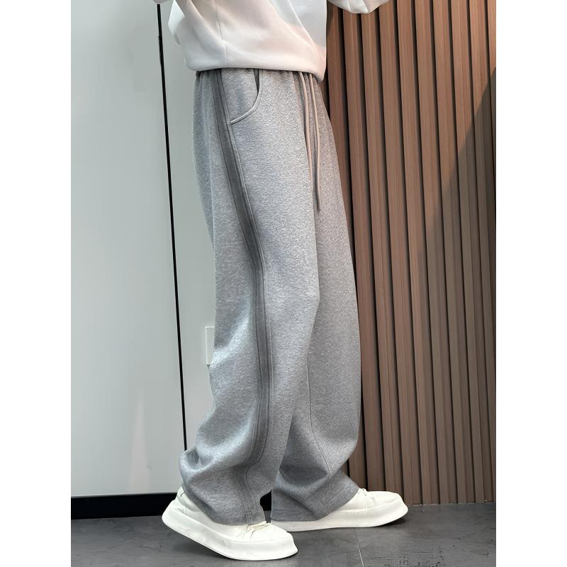 it neith BIAS潮牌扎染织带直筒卫裤男高级感宽松运动阔腿休闲裤