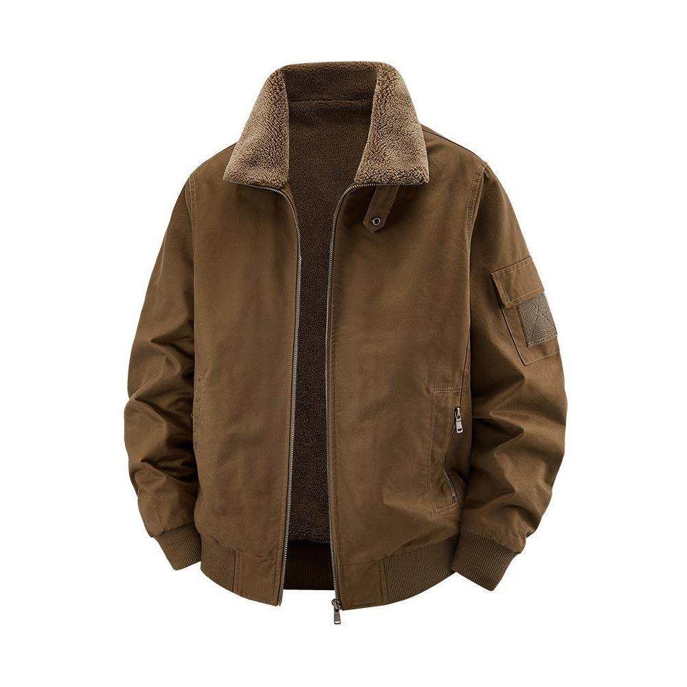 Mostarsea~加绒保暖夹克外套男士秋冬季多口袋宽松飞行服加厚棉衣,男装,大码上装,淘宝优惠券,粉丝福利购,淘宝优惠卷