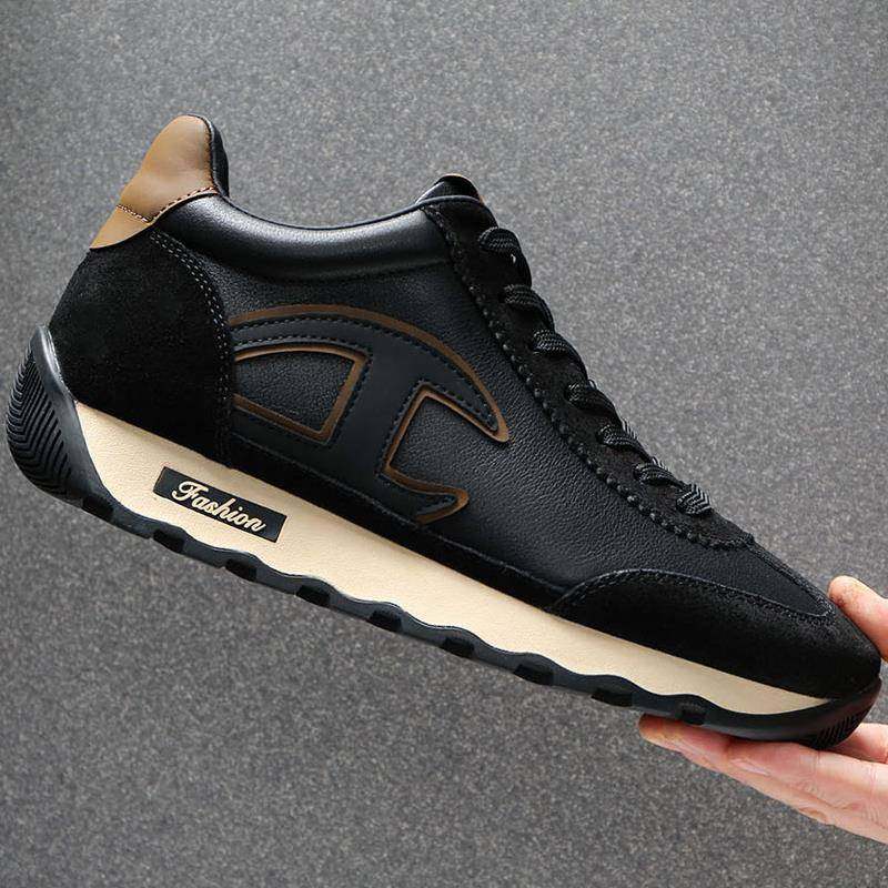 香港真皮男鞋阿甘鞋子冬季男士软厚底休闲板鞋简约百搭运动德训鞋,流行男鞋,德训鞋,淘宝优惠券,粉丝福利购,淘宝优惠卷