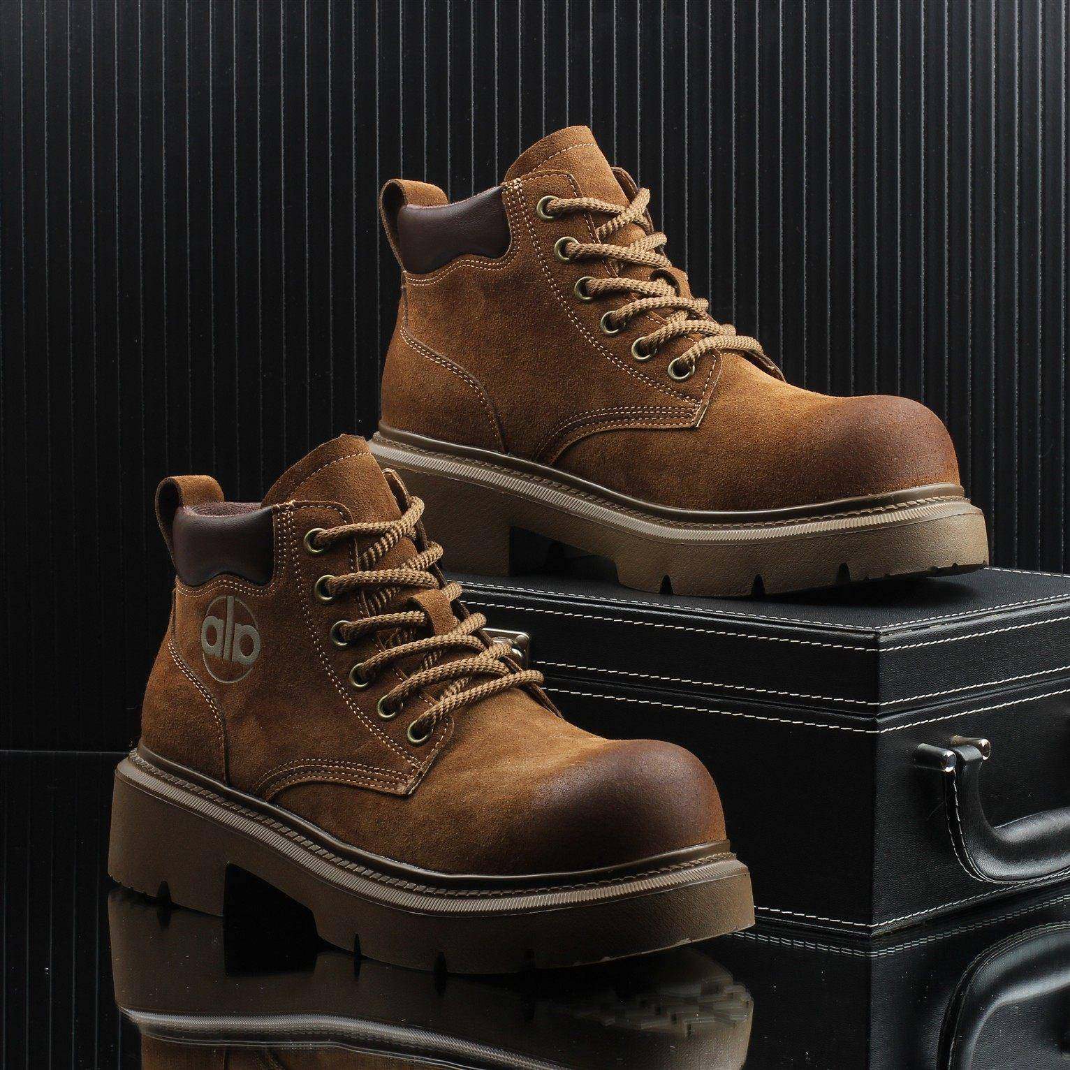 潮牌防滑耐磨高帮工装靴2025冬季新款马丁靴男款厚底系带短靴户外,流行男鞋,马丁靴,淘宝优惠券,粉丝福利购,淘宝优惠卷