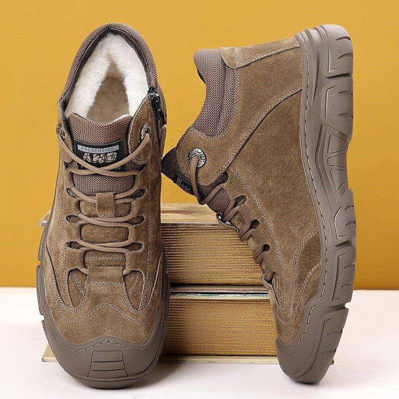 高档男鞋皮毛一体羊毛棉鞋男冬季加绒保暖真皮高帮皮鞋休闲雪地靴,流行男鞋,时尚雪地靴,淘宝优惠券,粉丝福利购,淘宝优惠卷